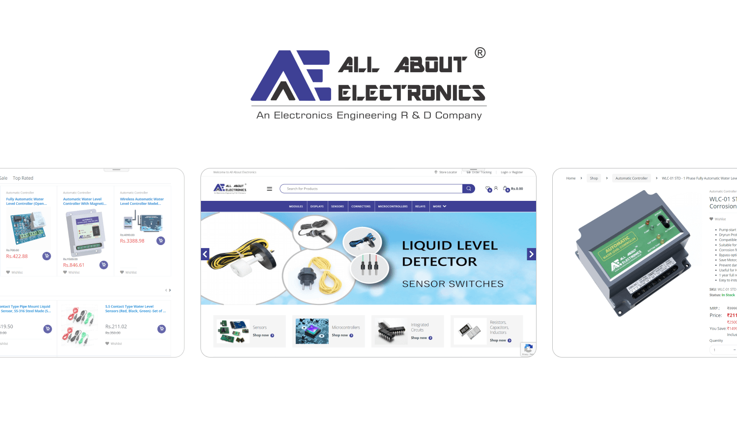 aae e-commerce website work - Anzo technology