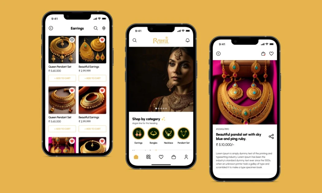 Jewellery e-commerce mobile app